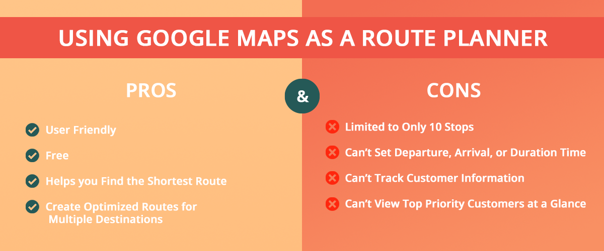 How many stops can Google Maps allow?