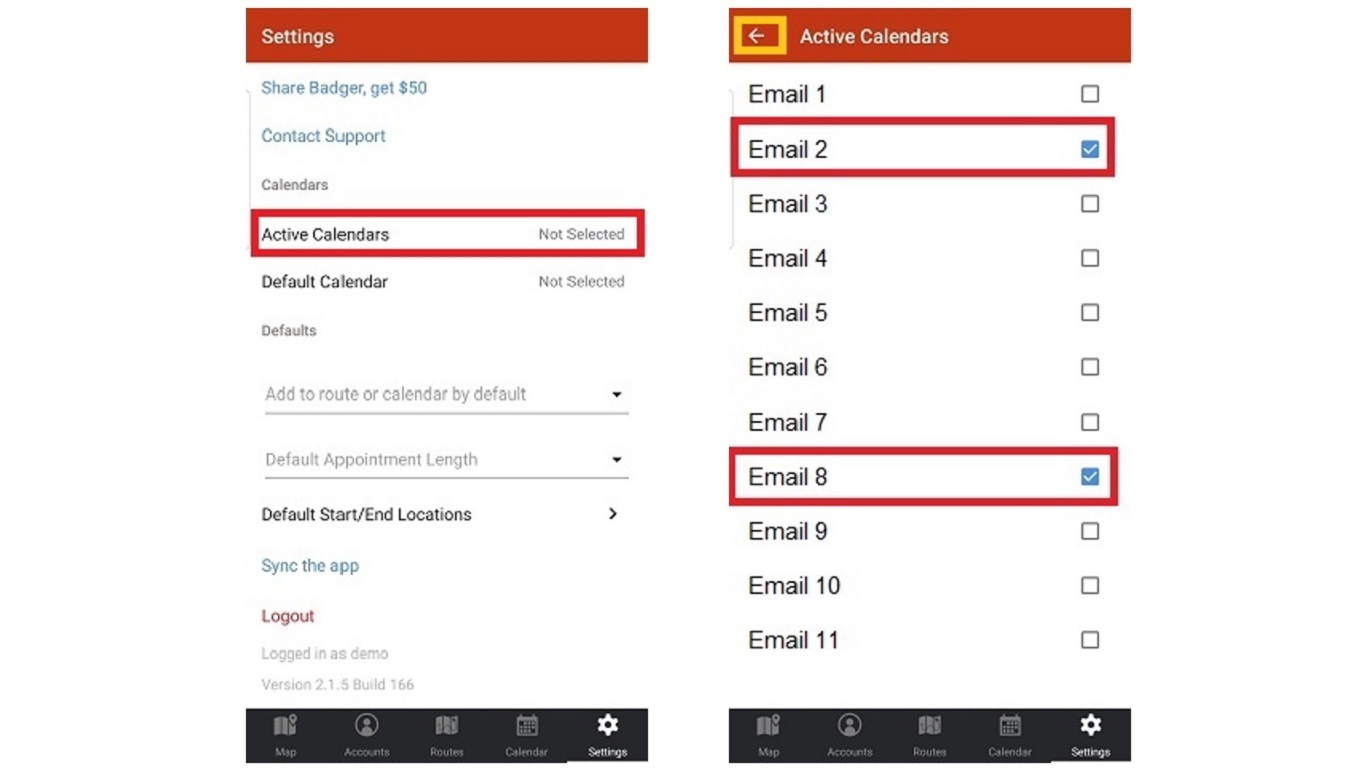 How To Assign A Default Calendar (Android) Badger Maps