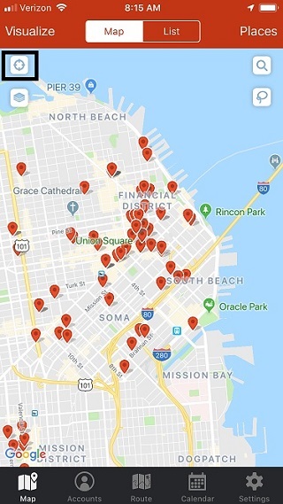 How to Use the Locate Me Button - Locate Me IPhone Step 2 