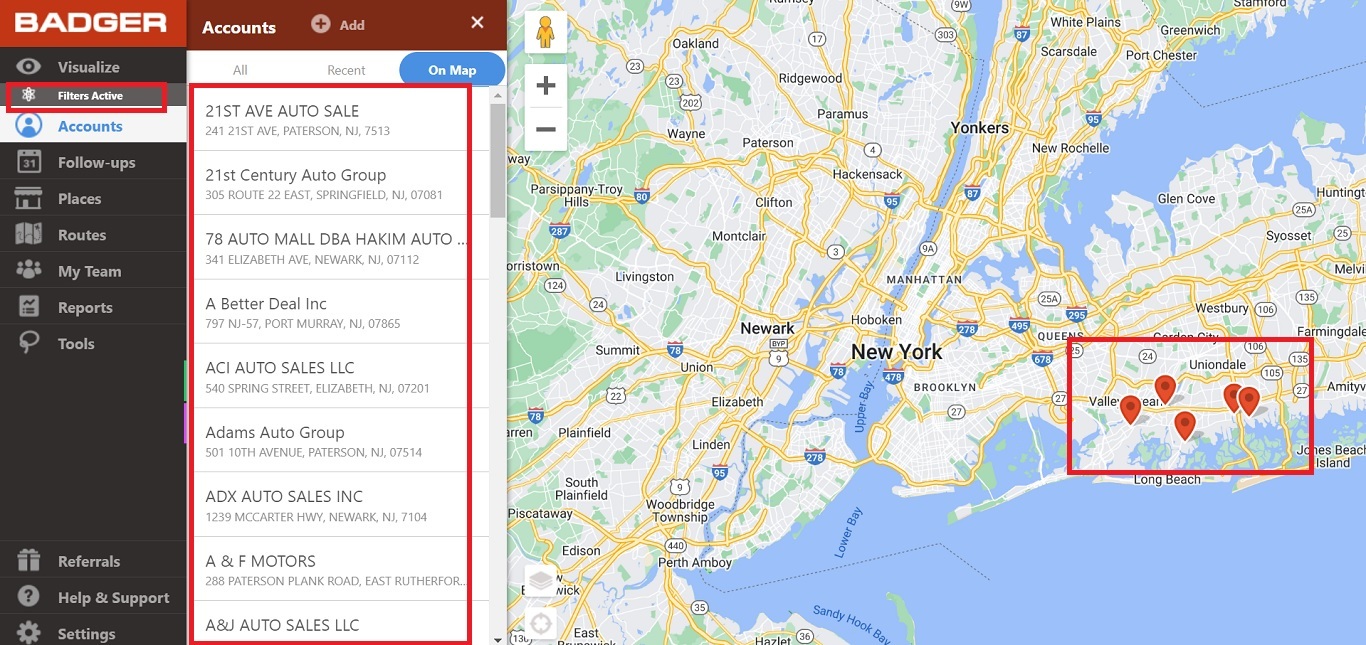 How To Use The On Map Feature Web - On Map Limit 