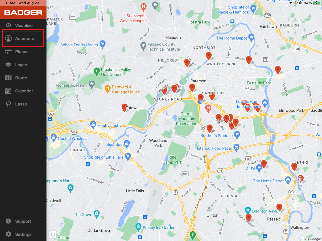 How to Use the On Map Feature iPad - On Map IPad 103023 Step 1.PNG