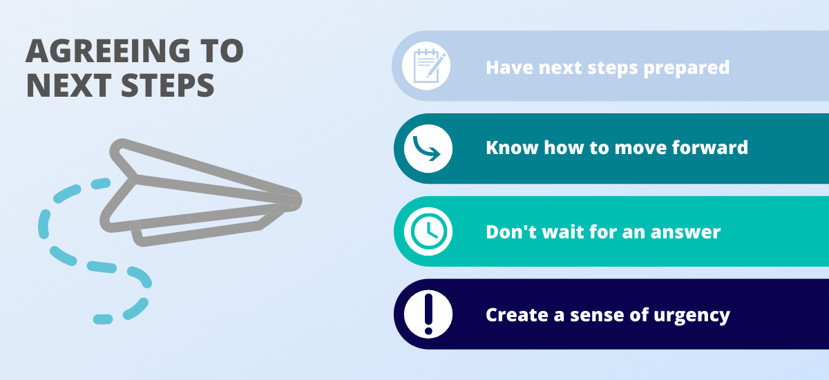 Agreeing to next steps