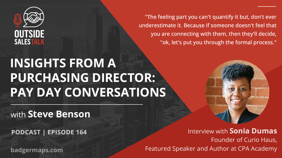 Insights from a Purchasing Director: Pay Day Conversations - Outside Sales Talk with Sonia Dumas