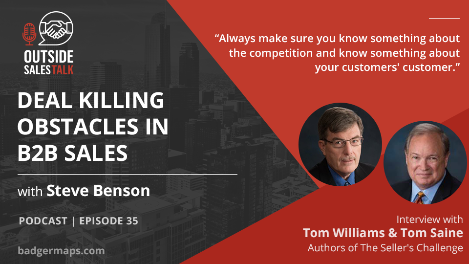 Deal Killing Obstacles in B2B Sales - Outside Sales Talk with Thomas Williams & Thomas Saine