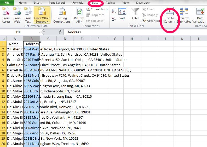 excel for mac split data by delimiter