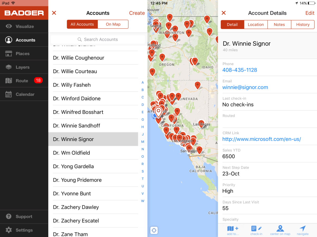 How To Edit An Account (iPad) Badger Maps