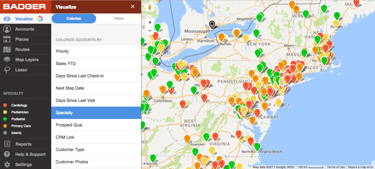 Badger Map Route Planner Best Route Planner App For Outside Sales - Badger Maps