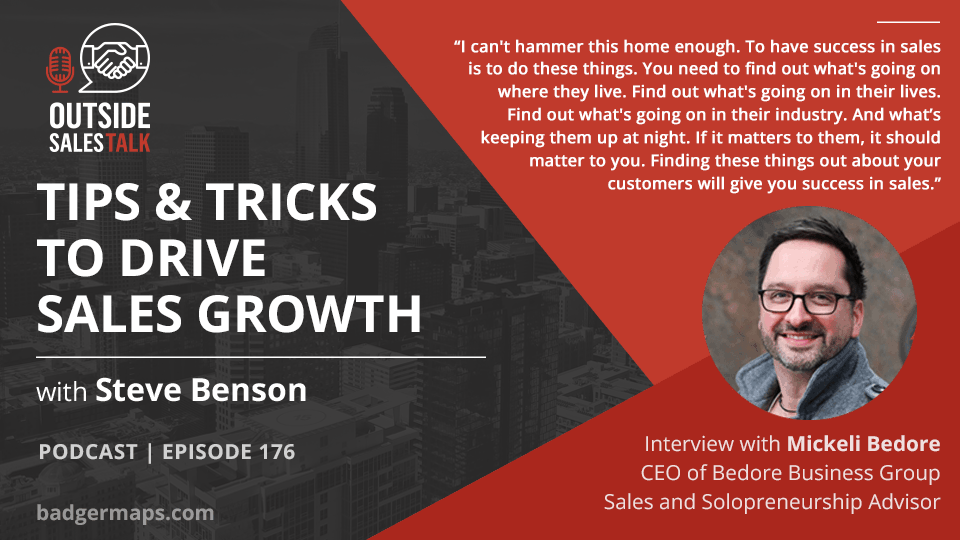 Tips & Tricks to Drive Sales Growth - Outside Sales Talk with Mickeli Bedore